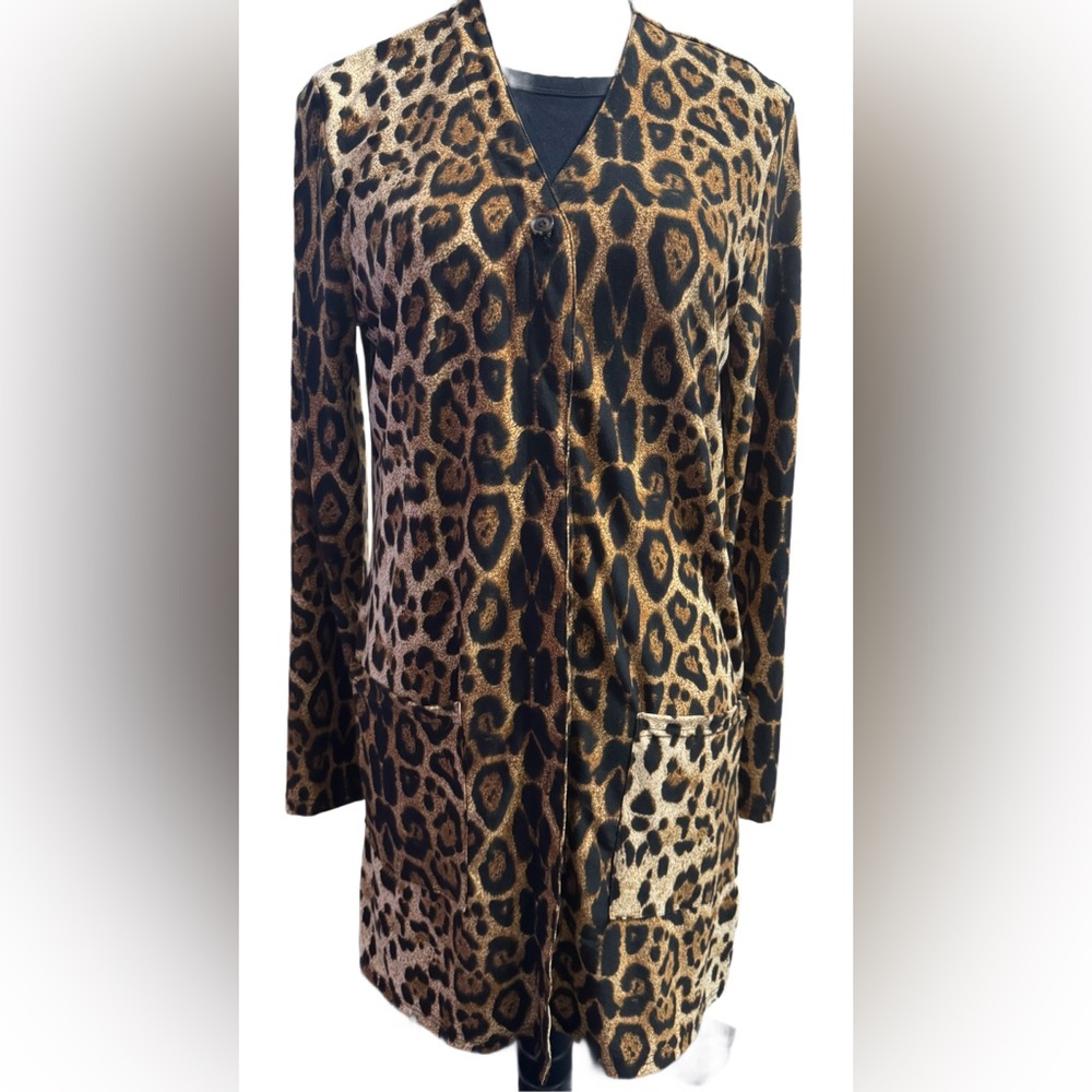 Leopard Print Long Sleeve Jacket